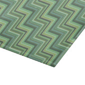Oliv Green Stripes Pattern Schneidebrett (Ecke)