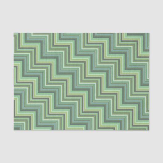 Oliv Green Stripes Pattern Seidenpapier (Vorderseite)