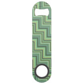 Oliv Green Stripes Pattern Speedflaschenöffner (Rückseite)