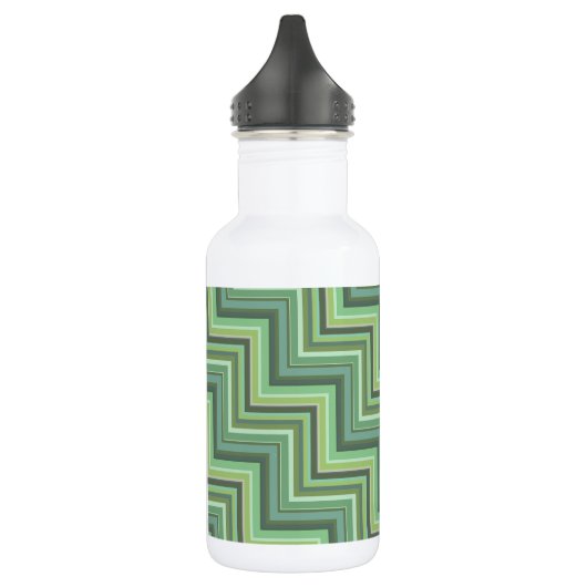 Oliv Green Stripes Pattern Trinkflasche (Links)