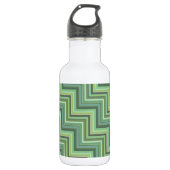 Oliv Green Stripes Pattern Trinkflasche (Vorderseite)