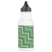 Oliv Green Stripes Pattern Trinkflasche (Rechts)