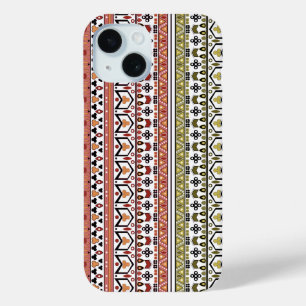 Oliv- und Braungeometrisches ethnisches Ornament Case-Mate iPhone Hülle