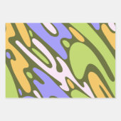 Oliv- und Lavendel-Diagonal-Pinselstrich-Muster Geschenkpapier Set (Vorderseite 2)