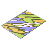 Oliv- und Lavendel-Diagonal-Pinselstrich-Muster Notizblock (Linke Seite)