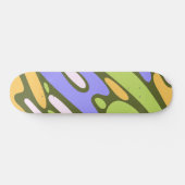 Oliv- und Lavendel-Diagonal-Pinselstrich-Muster Skateboard (Horizontal)