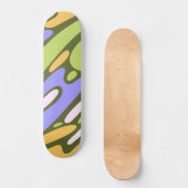 Oliv- und Lavendel-Diagonal-Pinselstrich-Muster Skateboard (Vorderseite)