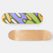 Oliv- und Lavendel-Diagonal-Pinselstrich-Muster Skateboard (Horizontal)