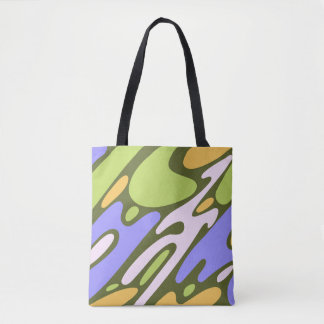 Oliv- und Lavendel-Diagonal-Pinselstrich-Muster Tasche