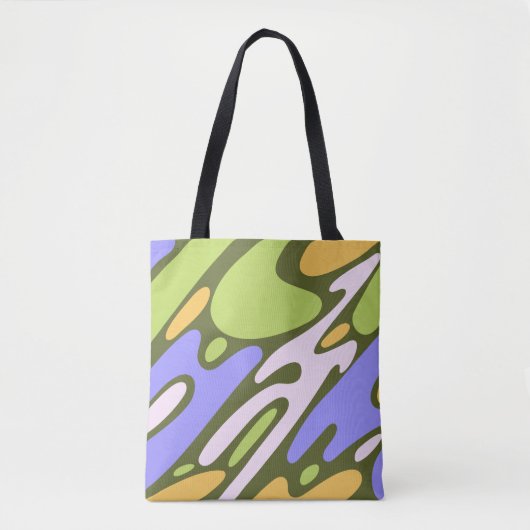Oliv- und Lavendel-Diagonal-Pinselstrich-Muster Tasche (Vorderseite)