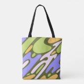 Oliv- und Lavendel-Diagonal-Pinselstrich-Muster Tasche (Rückseite)