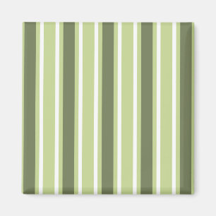 Oliv- und weiße Candy-Streifen Magnet