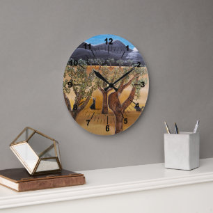 Olivar de Noche Gemälde von Alfred Fox Große Wanduhr
