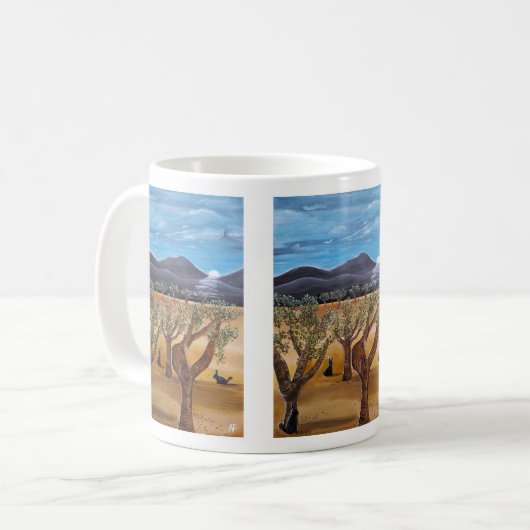 Olivar de Noche Gemälde von Alfred Fox Kaffeetasse (Vorderseite Links)