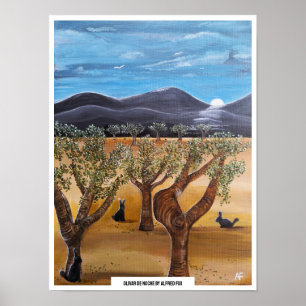 Olivar de Noche Gemälde von Alfred Fox Poster
