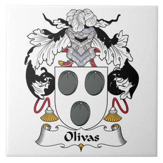 Olivas Familienwappen Fliese (Vorderseite)