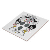 Olivas Familienwappen Fliese (Seite)