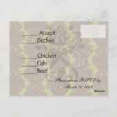 Olivbraun Postkarte (Rückseite)