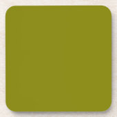 Olive 808000 Solid Color Design Getränkeuntersetzer (Vorderseite)