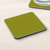Olive 808000 Solid Color Design Getränkeuntersetzer (Linke Seite)