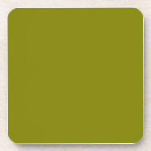 Olive 808000 Solid Color Design Getränkeuntersetzer (Vorderseite)