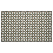Olive Abstract Floral Grid - Polyester Weave Stoff (Fat Quarter (45,7 x 55,9 cm))