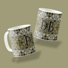 Olive and Black Boho Kaffeetasse