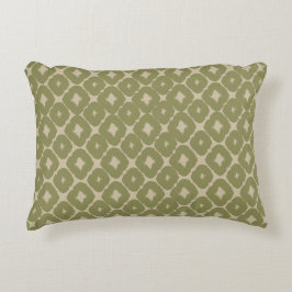 Olive and cream Boho Geometric Throw Pillow Dekokissen
