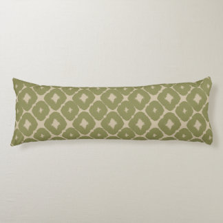 Olive and cream Boho Geometric Throw Pillow Seitenschläferkissen