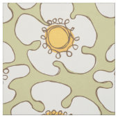 Olive and Gold Single Line Daisy Muster Stoff (Muster)