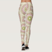 Olive and Rose Mandala Pattern Leggings (Rückseite)