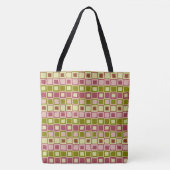 Olive and Rose Square Pattern Tasche (Vorderseite)