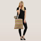 Olive and Rose Square Pattern Tasche (Am Model)