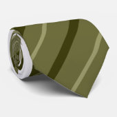 Olive and white - Streifen Krawatte (Gerollt)