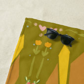 Olive Art Deco Gold Burg Strandtuch (Beispiel)