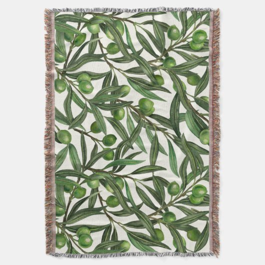 Olive-Äste auf weißer Seite Decke (Vorderseite Vertikal)