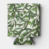 Olive-Äste auf weißer Seite Dosenkühler (Vorderseite)