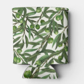 Olive-Äste auf weißer Seite Dosenkühler (Rückseite)