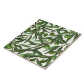 Olive-Äste auf weißer Seite Fliese (Seite)