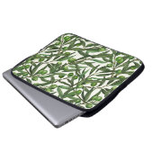 Olive-Äste auf weißer Seite Laptopschutzhülle (Vorne Knopf)