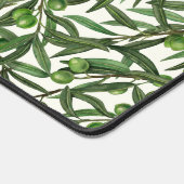 Olive-Äste auf weißer Seite Schreibtischunterlage (Ecke)