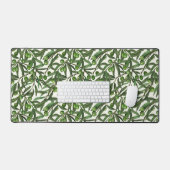 Olive-Äste auf weißer Seite Schreibtischunterlage (Tastatur & Maus)