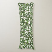 Olive-Äste auf weißer Seite Seitenschläferkissen (Vorderseite Vertikal)