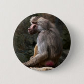 Olive Baboon Button (Vorderseite)