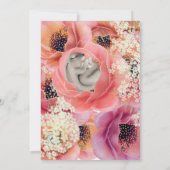 Olive Baby Bunny Sleeping | weiß Einladung (Rückseite)