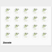 Olive Baby Dusche Danke Runder Aufkleber (Blatt)