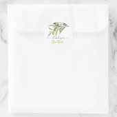 Olive Baby Dusche Danke Runder Aufkleber (Tasche)