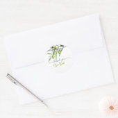 Olive Baby Dusche Danke Runder Aufkleber (Umschlag)