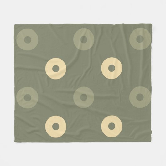 Olive Beige Circle Bubble Minimales einfaches Must Fleecedecke (Vorderseite (Horizontal))