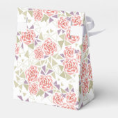 olive beige mosaic floral pattern retro  geschenkschachtel (Rückseite)